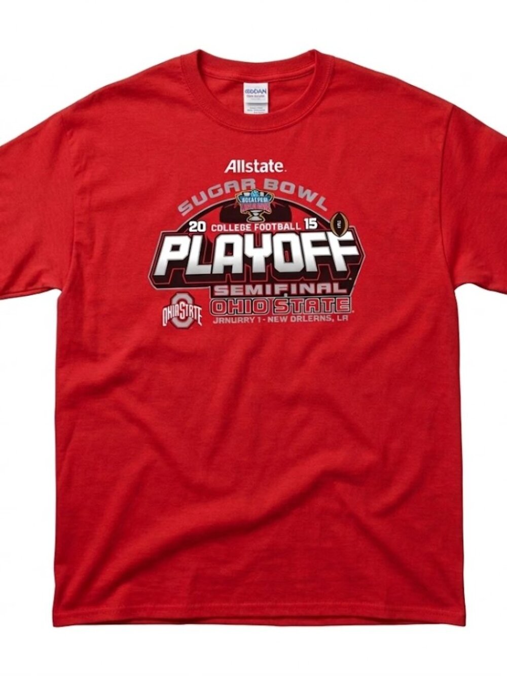 VTG Ohio State Buckeyes Sugar Bowl Shirt Mens XL - 2015 College Football Playoff